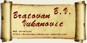 Bratovan Vukanović vizit kartica